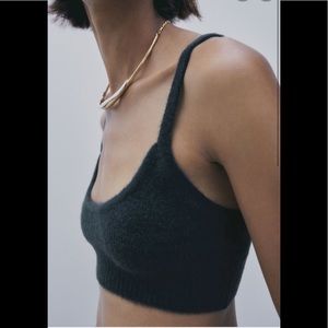 Zara cropped knit top